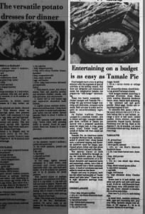 Tamale Pie "Mexican Food" (Jan 31, 1980)