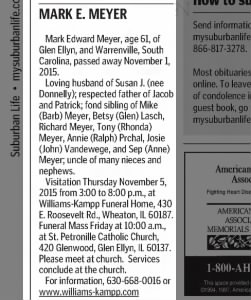 Obituary for Mark Edward MEYER